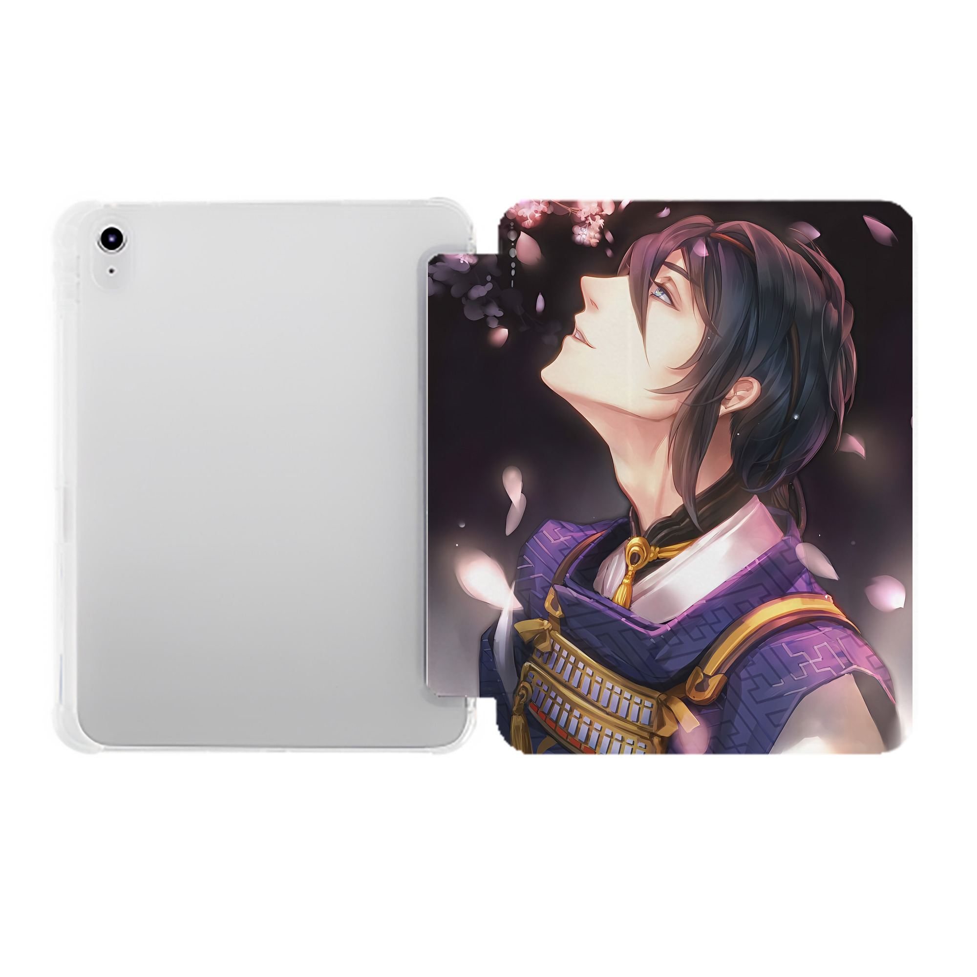 （画像用） 刀剣乱舞 Touken Ranbu IPad ケース ペン収納付き 三つ折りスタンド PUレザー×シリコン 対応機種9.5/10.5/10.9インチ